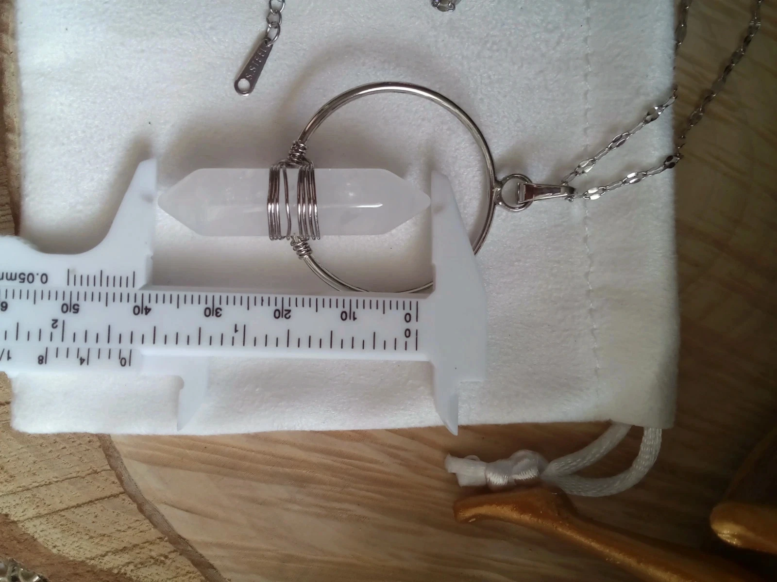 Collier argenté cristal de roche – photo 4